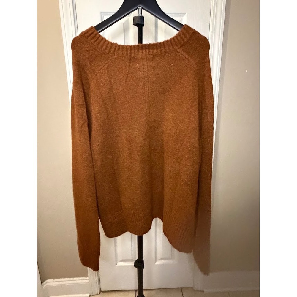 Universal Thread Womens Cognac Brown Fuzzy Knit Pullover Sweater 3X NEW
